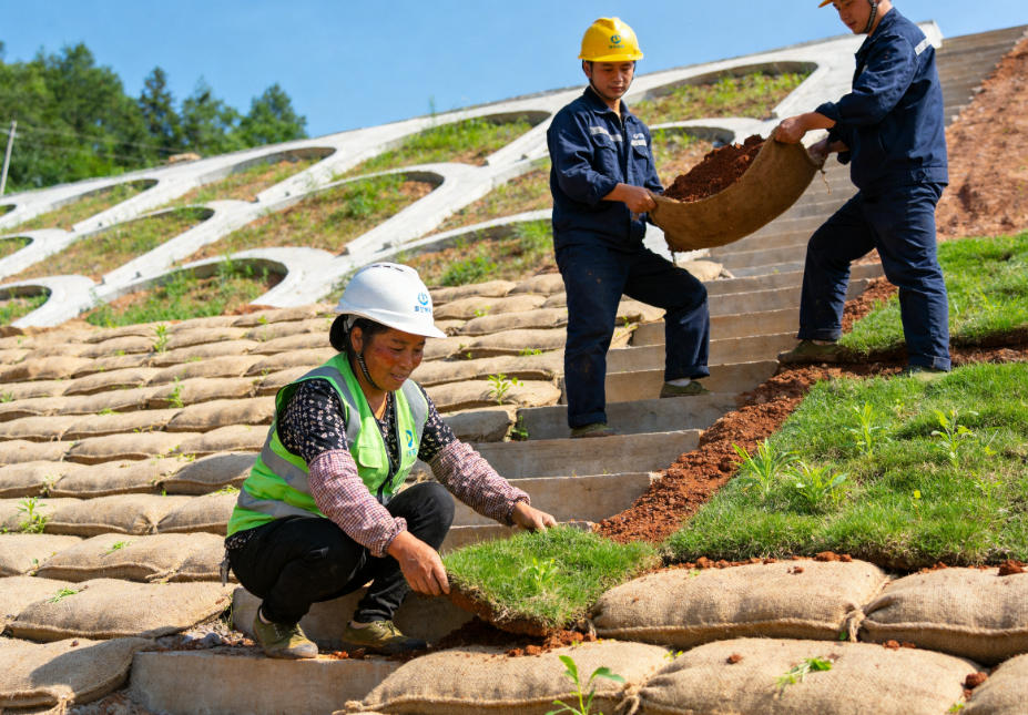东城街道植生袋护坡